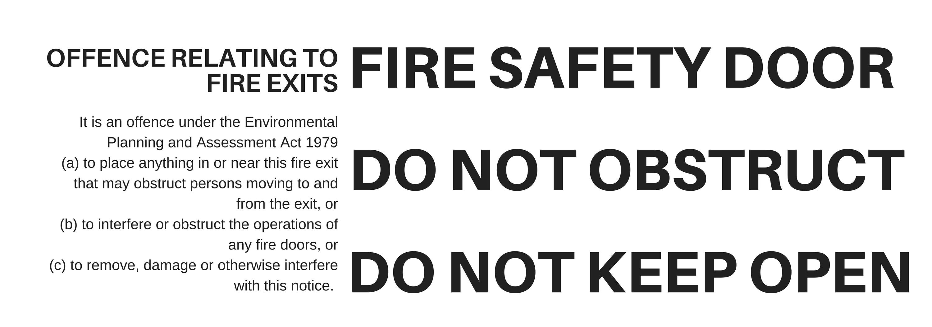 Fire Door Signage