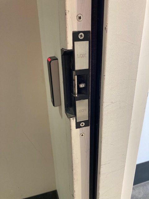 Vision Panel Fire Door With Electric Striker