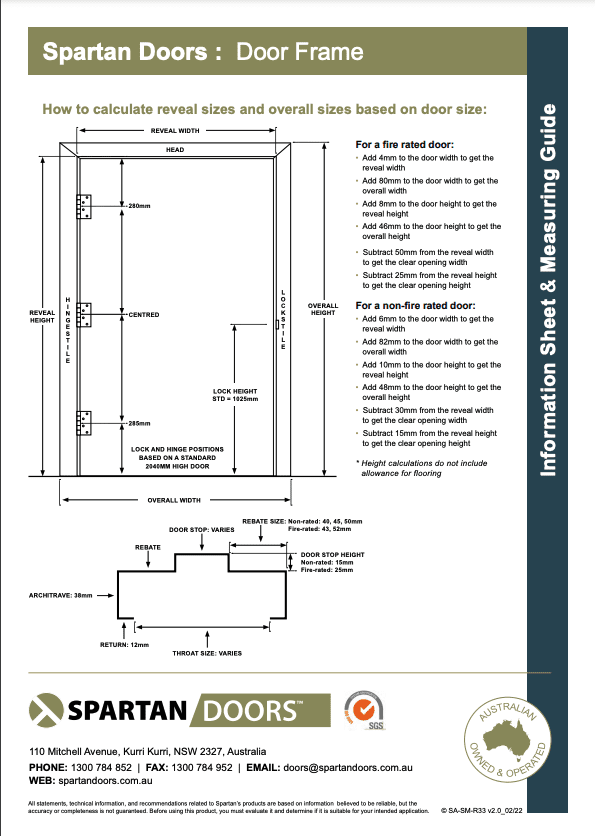 Calculating Door Sizes & Understanding Door Frames - Spartan Doors